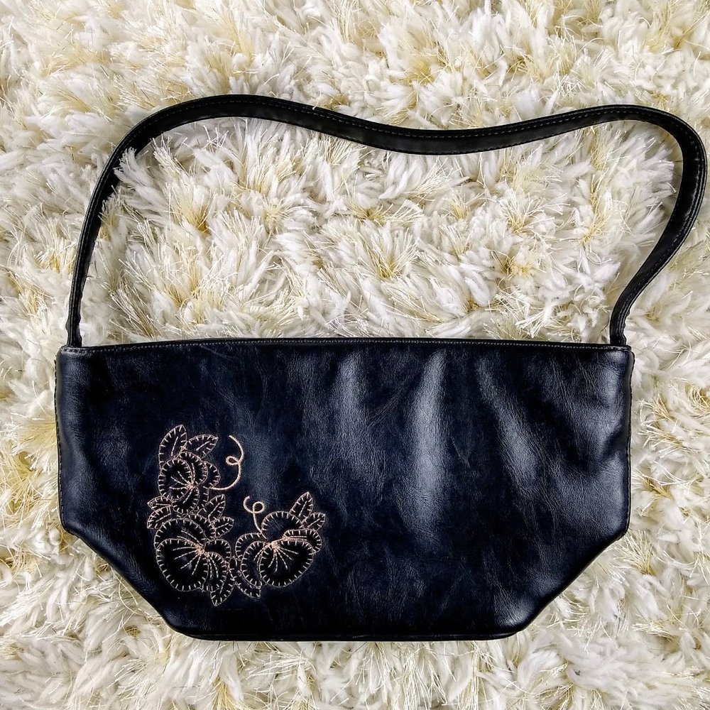 Fossil Forever black leather handbag